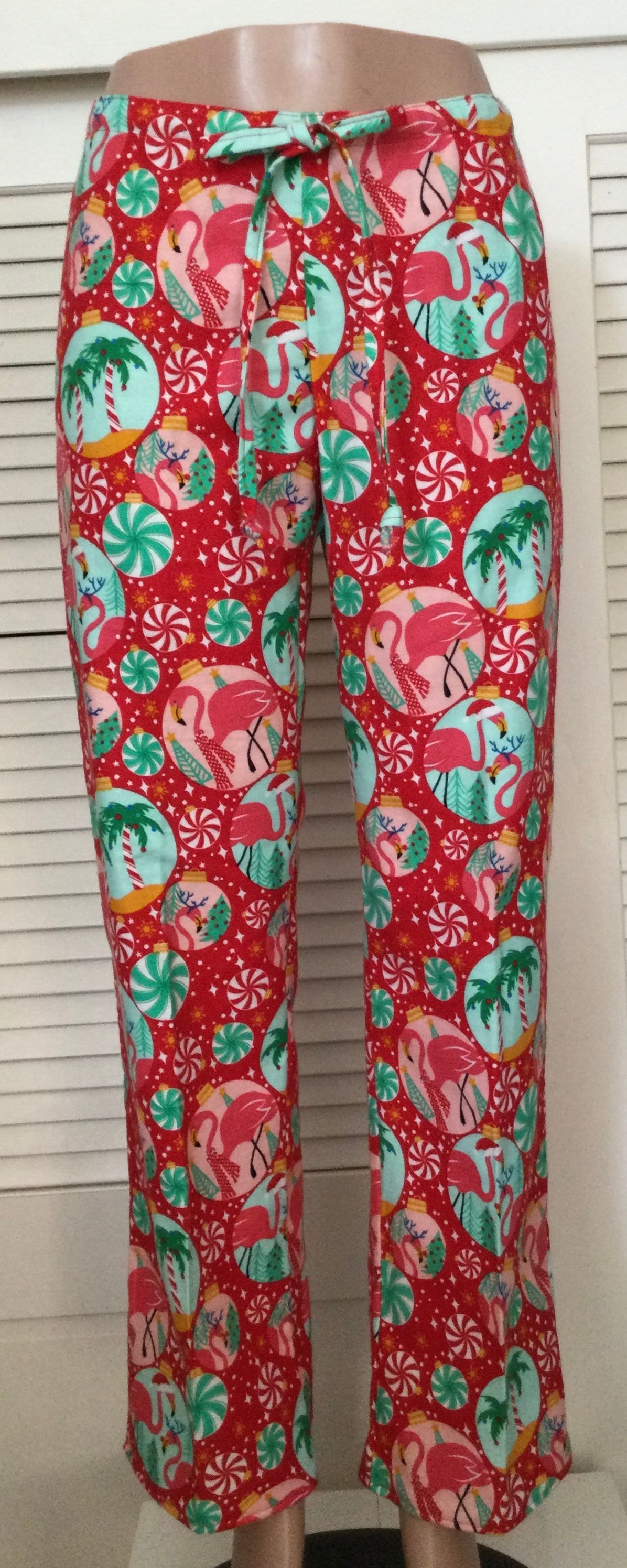 Flamingo Christmas Theme/flannel Pajama Pants for Women Etsy UK