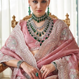 Designer Sarees,Heavy Embroidery Saree,Hand Made Saree,Designer Wedding Collection,Embroidered Border, Indian Wedding Silk saree Party Wear