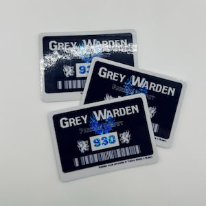 Dragon Age Grey Warden Parking Permit Sticker
