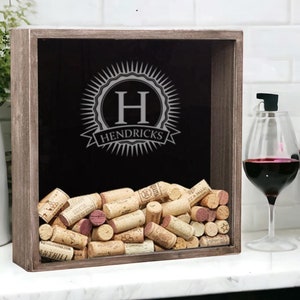 Personalized Wine Cork Holder Wine Cork Display Wedding Gift Gift for Wife or Mom Engraved Wine Cork Shadow Box Wine Lover Gift Winery Etsy