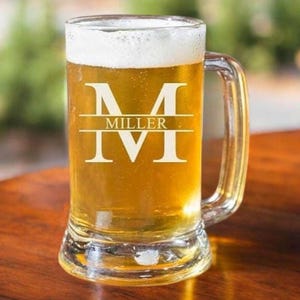 Personalized Beer Mug, Beer Glass, Custom Beer Mugs, Groomsmen Beer Mug, Beer Stein, Husband Dad Gift, Boyfriend Gift