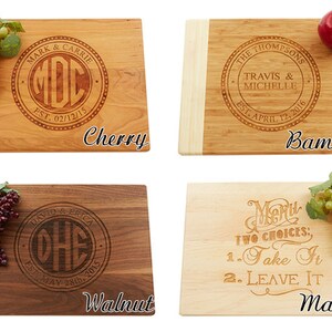 Personalized Cutting Board, Engraved Cutting Board, Wedding Gift, Custom Cutting Board, Anniversary Gift image 4