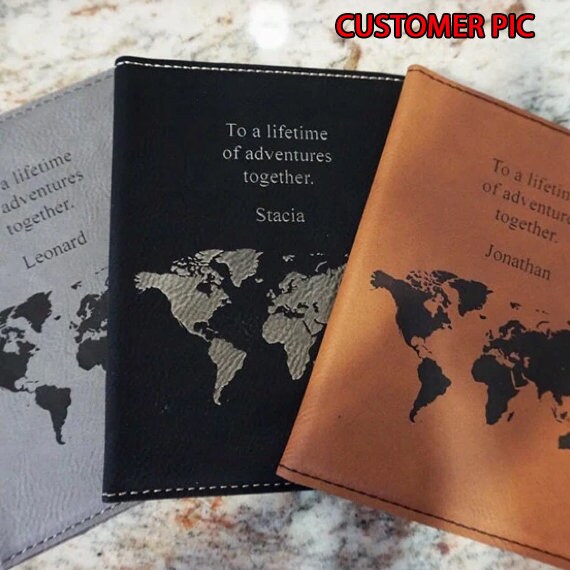 Personalized Passport Cover- Brown - Gumdrop Lane Inc