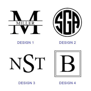 beer glass designs including monogram and initials
