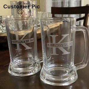 Personalized Beer Mug, Beer Glass, Custom Beer Mugs, Groomsmen Beer Mug, Beer Stein, Husband Dad Gift, Boyfriend Gift image 6