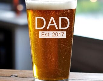Vaso de cerveza para papá, regalo del Día del Padre, vaso de cerveza personalizado, vaso de cerveza grabado, regalo para el esposo, regalo para papá