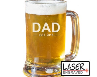 Dad Beer Mug, Fathers Day Gift, Personalized Beer Mug, Husband Gift, Gift For Dad, Engraved Beer Mug