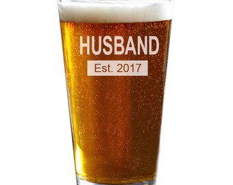 Husband Pint Glass, Father's Day Gift, Gift For Husband, Engraved Pint Glass, Christmas Gift, Anniversary Gift, Valentine's Day Gift, Beer