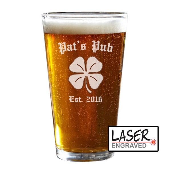 Personalized Pint Glasses, Pint Glass, Engraved Beer Glass, Custom Pint Glasses, Beer Gifts, Pub Glass