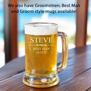 groomsmen, best man and groom mugs available