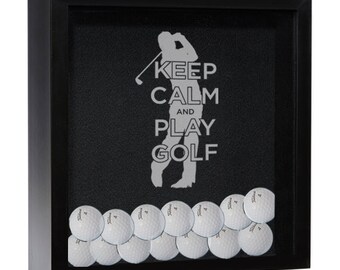 Personalized Golf Shadow Box, Beer Cap Holder, Wine Cork Display, Gift For Dad Husband, Father's Day Gift, Christmas Gift, Golf Gift, Decor