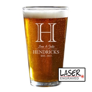 wedding party beer glasses