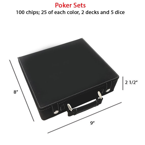 Custom Poker Set Engraved Poker Case Personalized Poker Etsy
