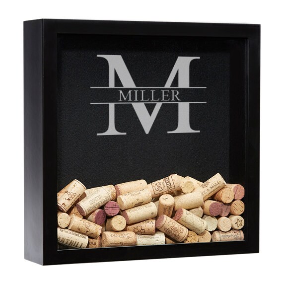 Wine Cork Shadow Box, Personalized Wine Shadow Box, Wine Cork Holder,…