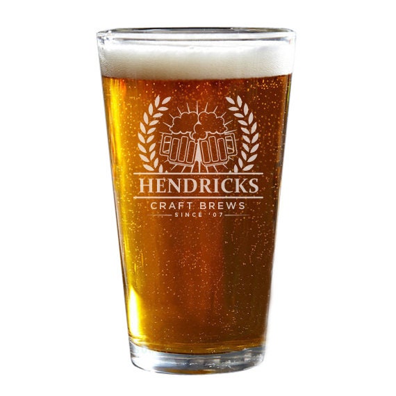 Pint Glasses Personalized Pint Glass Engraved Beer Glass Etsy