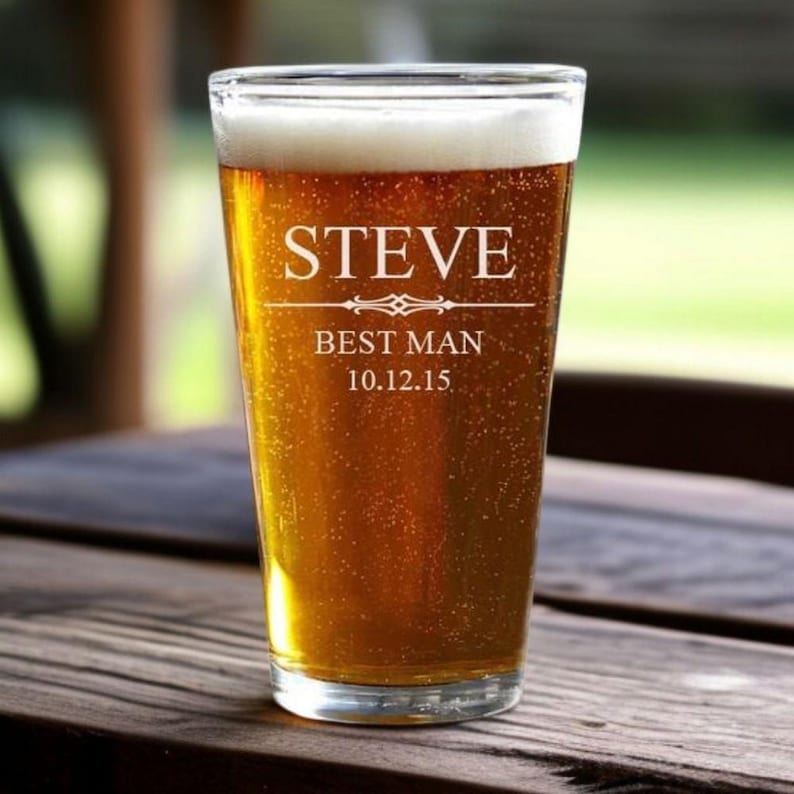 personalized beer glass