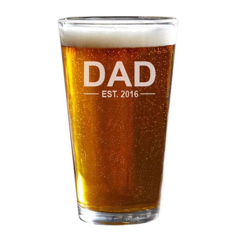 Dad Beer Glass Father's Day Gift Personalized Pint Etsy
