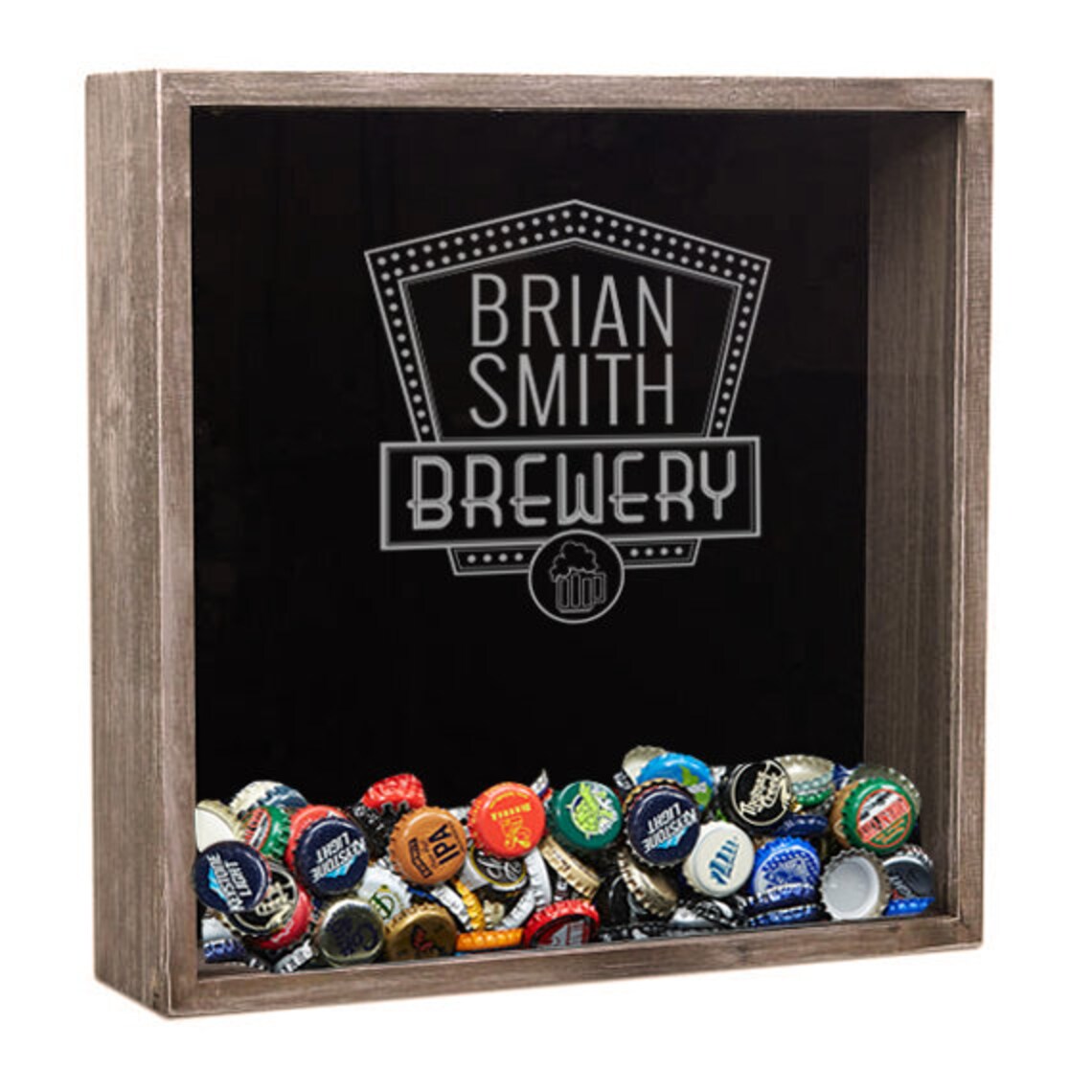 Beer Cap Shadow Box Personalized Beer Cap Holder Shadow Box | Etsy
