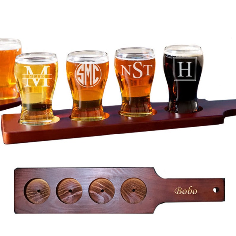 Personalized Beer Flight Board Beer Flight Set Beer Flight Etsy