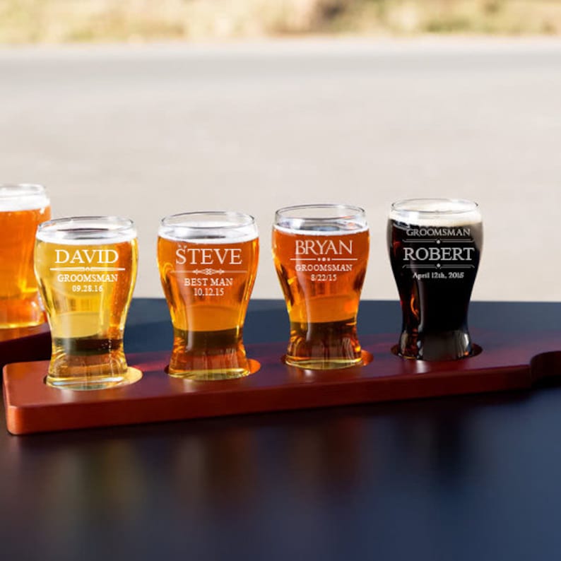 Personalized Beer Flight Set Beer Flight Paddle Beer Etsy