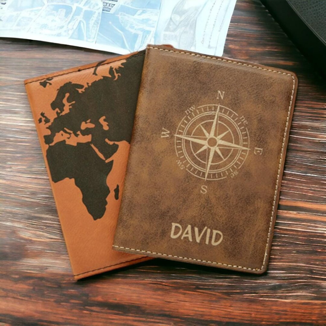 Personalized Passport Cover, Leather Passport Holder, Wedding Gift