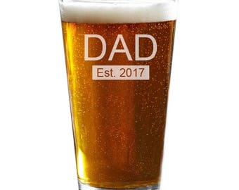 Dad Beer Glass, Father's Day Gift, Personalized Pint Glass, Engraved Pint Glass, Husband Gift, Dad Gift