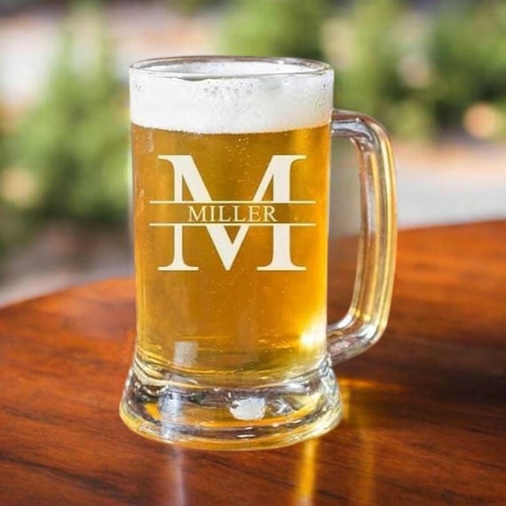 Personalized Beer Mug, Beer Glass, Custom Beer Mugs, Groomsmen Beer Mug, Beer Stein, Husband Dad Gift, Boyfriend Gift
