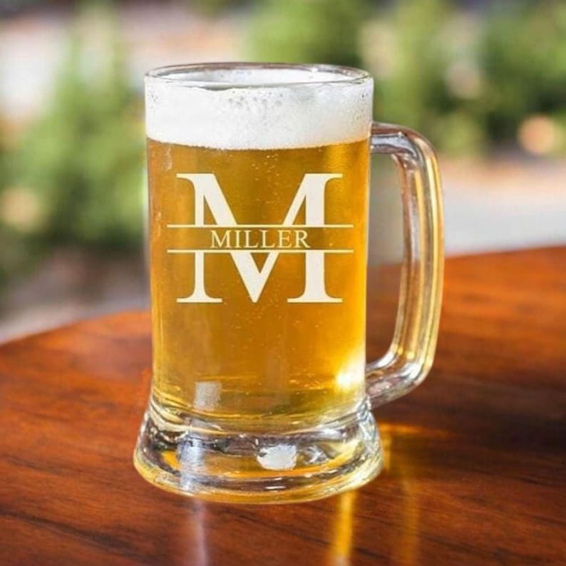 personalized beer mug