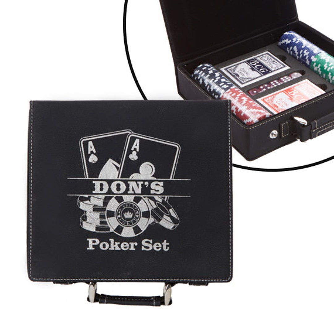 Personalized Poker Set Personalized Poker Case Poker Chips Etsy