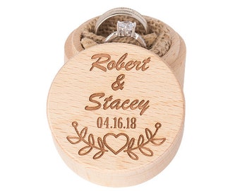 Custom Wedding Ring Box, Personalized Ring Box, Engraved Wedding Ring Box, Wedding Ring Holder, Ring Bearer Box