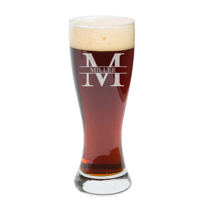Custom Pint Glass Pilsner Glass Personalized Pilsner Beer image 0