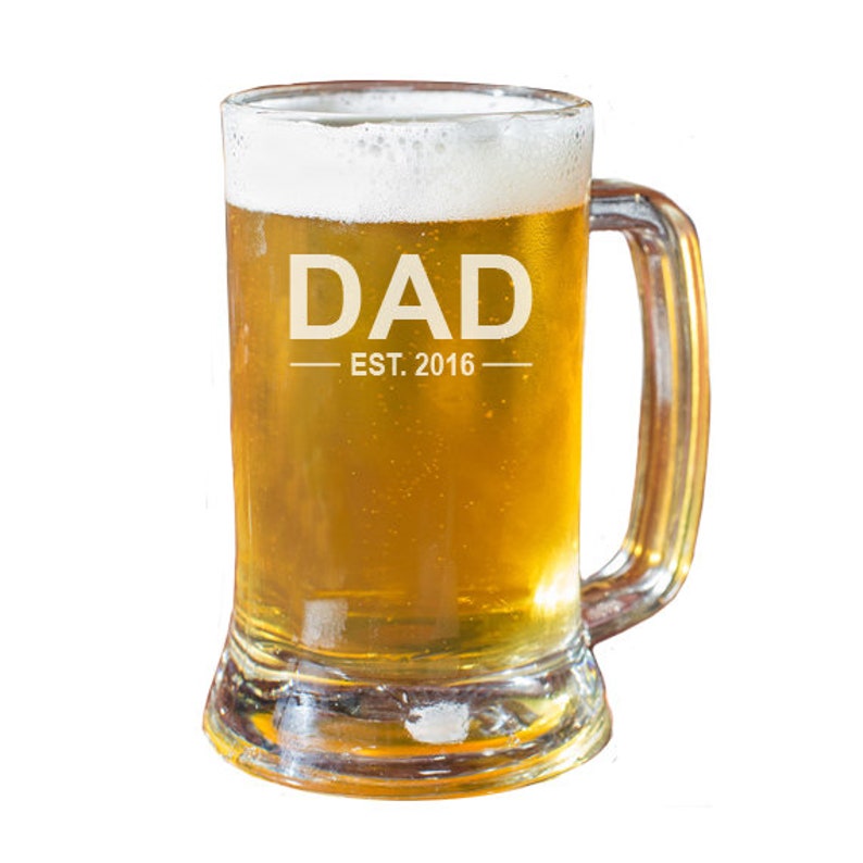Dad Beer Mug Fathers Day Gift Personalized Beer Mug Husband Etsy
