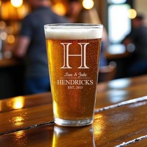 personalized beer glass