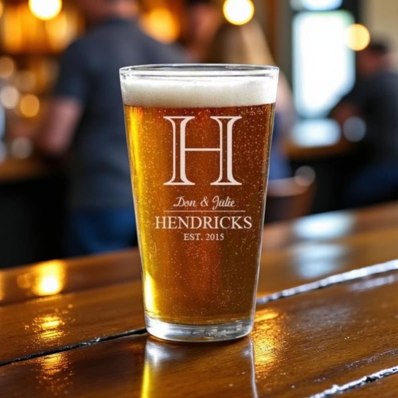 personalized beer glass