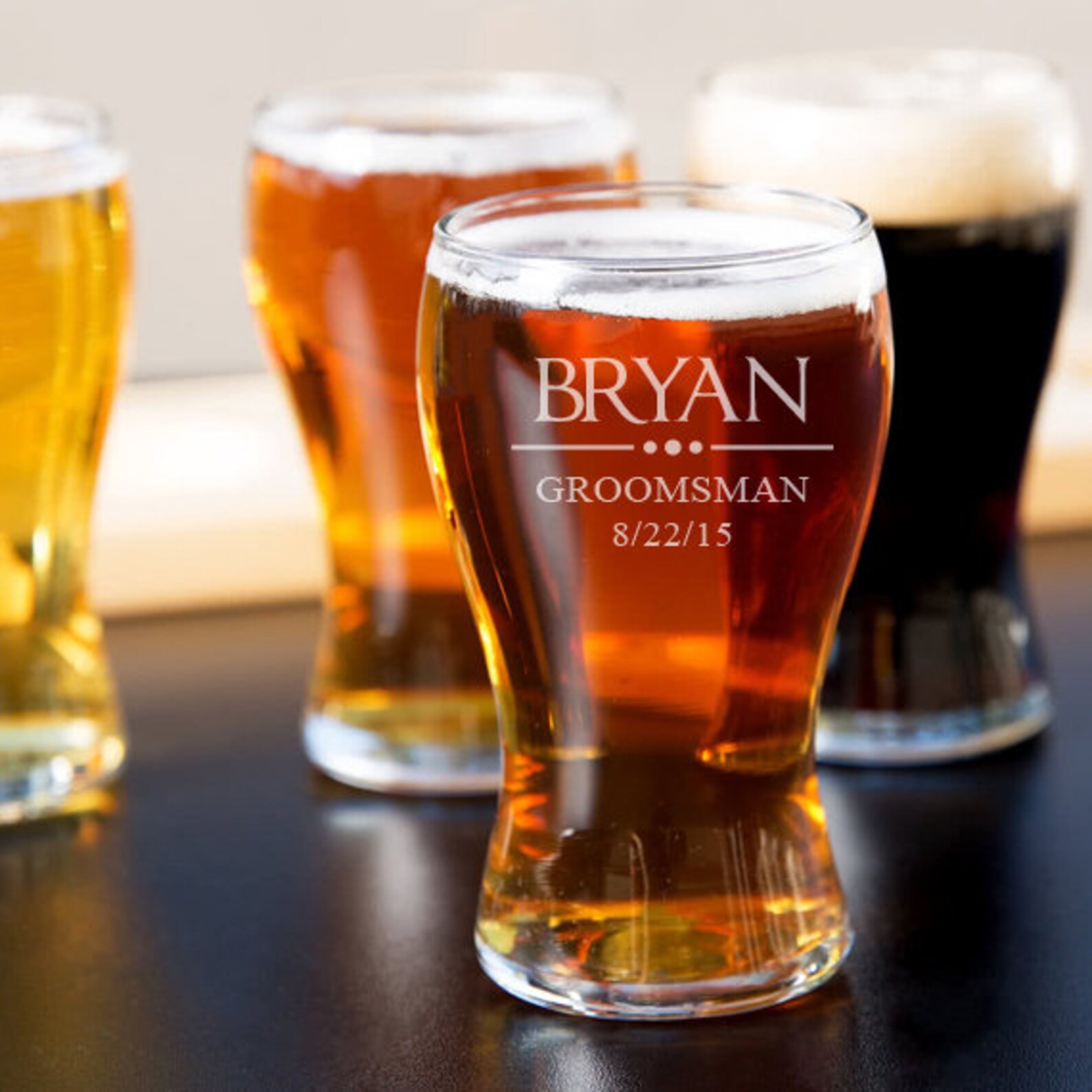 Groomsmen Beer Flight With Glasses Beer Flight Paddle Beer Etsy