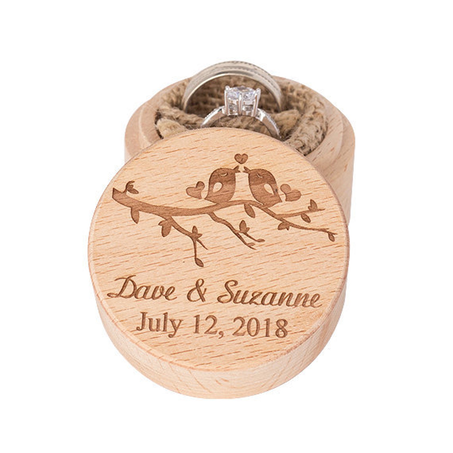 Ring Bearer Box Wedding Ring Box Personalized Wedding Ring Etsy