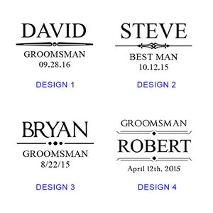 groom, best man and groomsmen beer glass designs