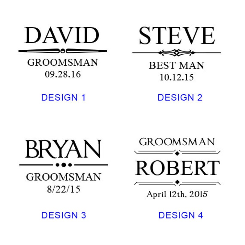 groom, best man and groomsmen beer glass designs