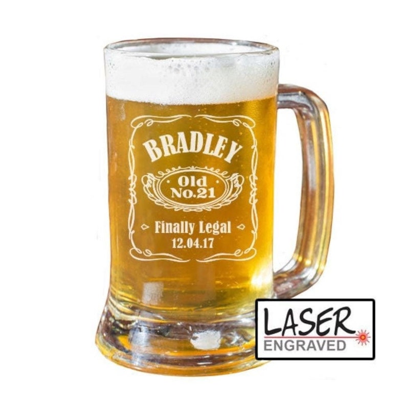21st birthday beer mug gift