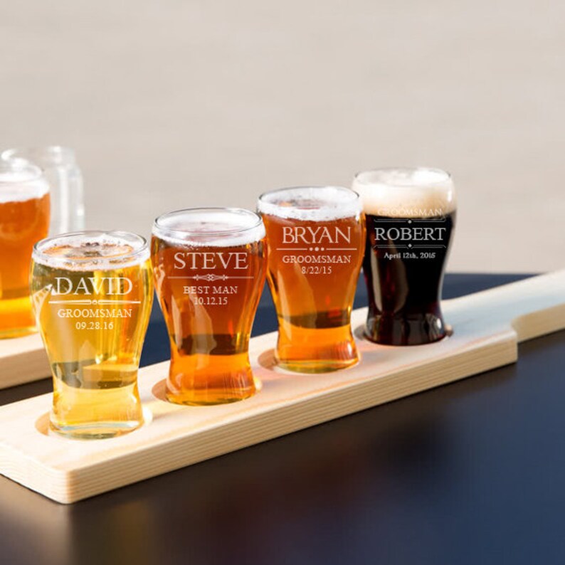Personalized Beer Flight Set Beer Flight Paddle Beer Etsy