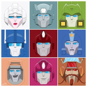 Transformers: The Movie, G1 Transformers | Pop Culture Art Print | All personally drawn; no AI