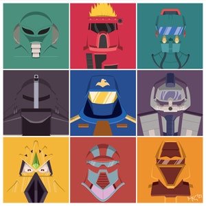 M.A.S.K., V.E.N.O.M., MASK, VENOM, 80s Cartoons | Pop Culture Art Print | All personally drawn; no AI