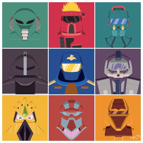M.A.S.K., V.E.N.O.M., MASK, VENOM, 80s Cartoons | Pop Culture Art Print | All personally drawn; no AI