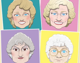 The Golden Girls - Four Individual Prints