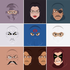 G.I. Joe, Cobra, Cobra Commander, 80s Cartoons | Pop Culture Art Print | All personally drawn; no AI