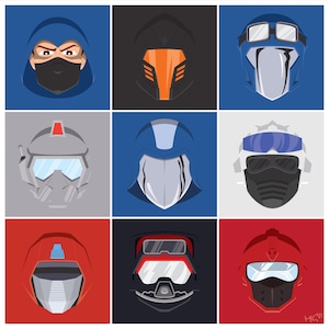 Cobra, G.I. Joe, Cobra Soldiers, 80s Cartoons | Pop Culture Art Print | All personally drawn; no AI
