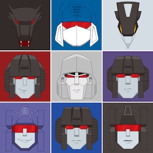 Decepticons, Transformers, G1 Transformers | Pop Culture Art Print | All personally drawn; no AI