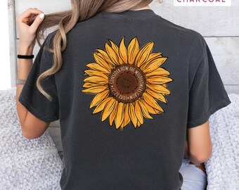Luke Wildflowers Grow Bible Verse Sunflower Boho Christian Jesus Apparel Faith Based T-shirt