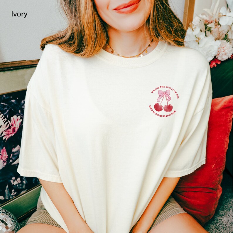 Where the Spirit of the Lord is There is Freedom Jesus Apparel Cherry ...
