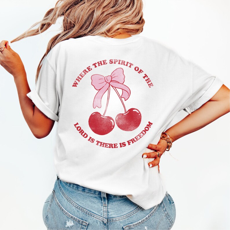 Where the Spirit of the Lord is There is Freedom Jesus Apparel Cherry ...